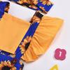 Leopard Print Baby Romper Set: Summer Bodysuit & Headband for Girls
