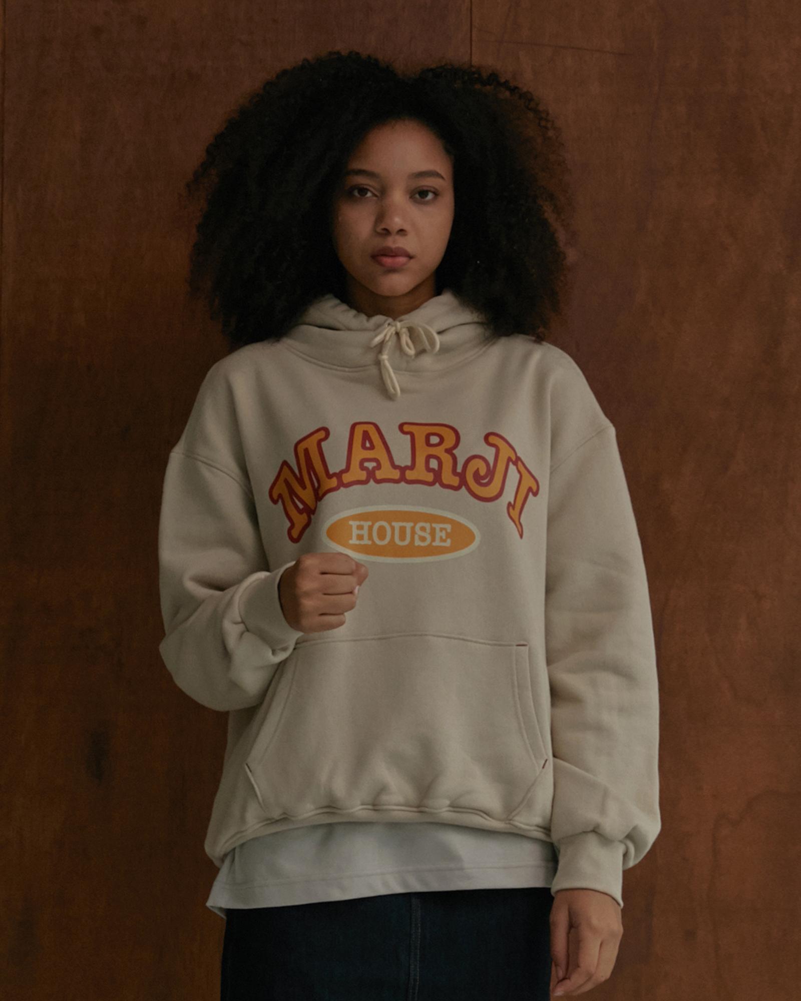 Marje House Classic Logo Hoodie (Ivory) Xl