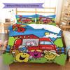 Herr. Herren Little Miss Muster Bettwäsche, Steppbett Set Bettbezug Kissenbezug Haus Geburtstag Geschenk (1 Bettbezug + 2 Kissenbezüge, ohne Füllung)