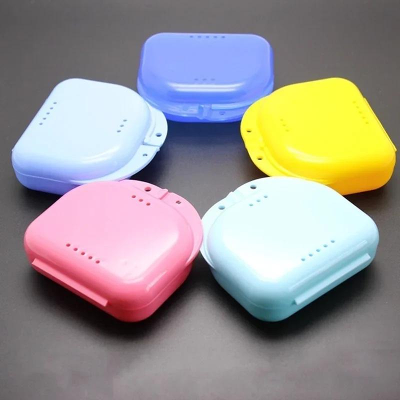 Dental Retainer Box Case Dentures Sport Mouthguard Brace False Teeth Storage New