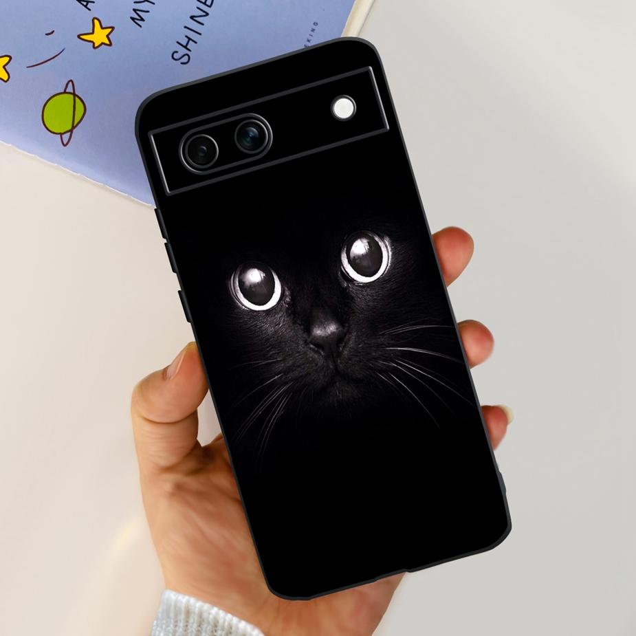 For Google Pixel 8A Case Pixel8 Pro Cute Cat Flower Painted Cover Silicone Phone Case For Google Pixel 8 Pro Pixel8A Soft Fundas