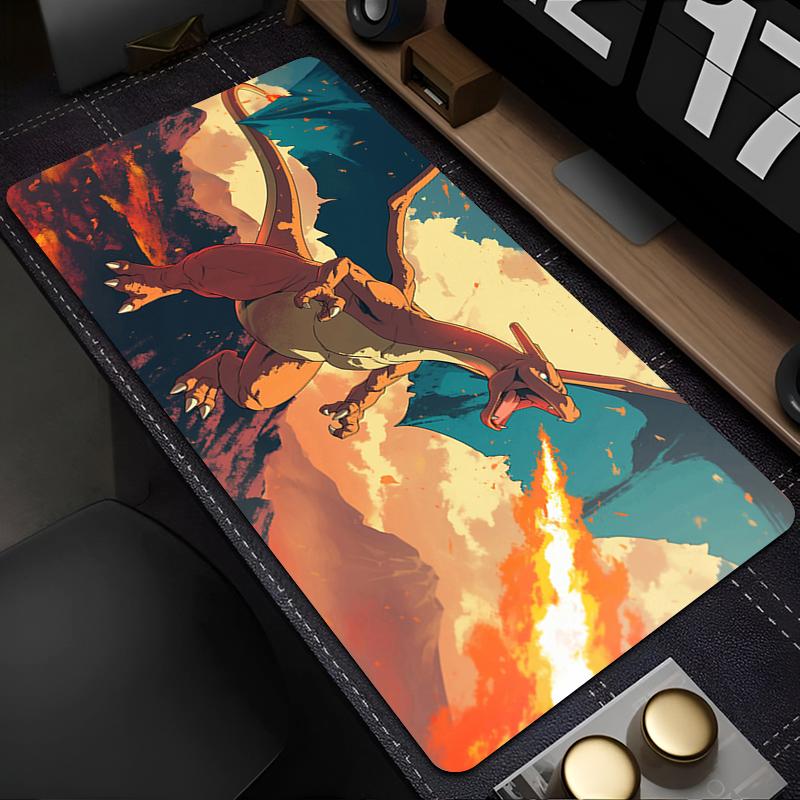 Large Mouse Pad Pokemon Charizard Xcm Office Computer Desk Mat Table Keyboard Pad Laptop Carpet Accessories Gaming Mousepad