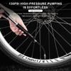 Portable Bike Pump With Hose Aluminum Alloy Bicycle Hand Air Pump Presta Schrader Valve Hand Inflator Cycling Accessories