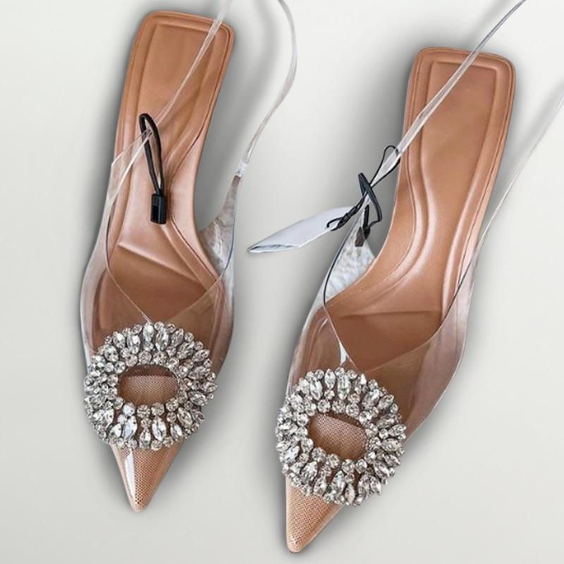 

Женские летние сандалии на высоком каблуке, женская обувь из ПВХ с прозрачными стразами, элегантные женские сандалии для вечеринки и свадьбы, женские сандалии