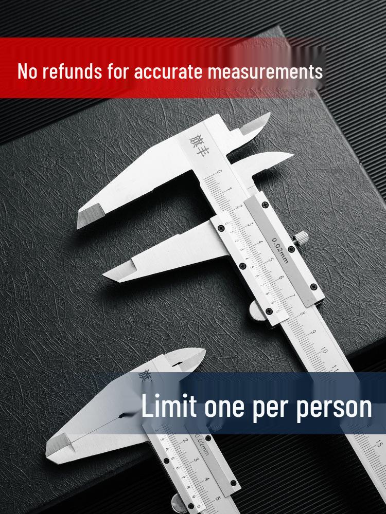 High-Precision Mini Vernier Caliper - Stainless Steel, 0-150/200/300/500/600/1000mm