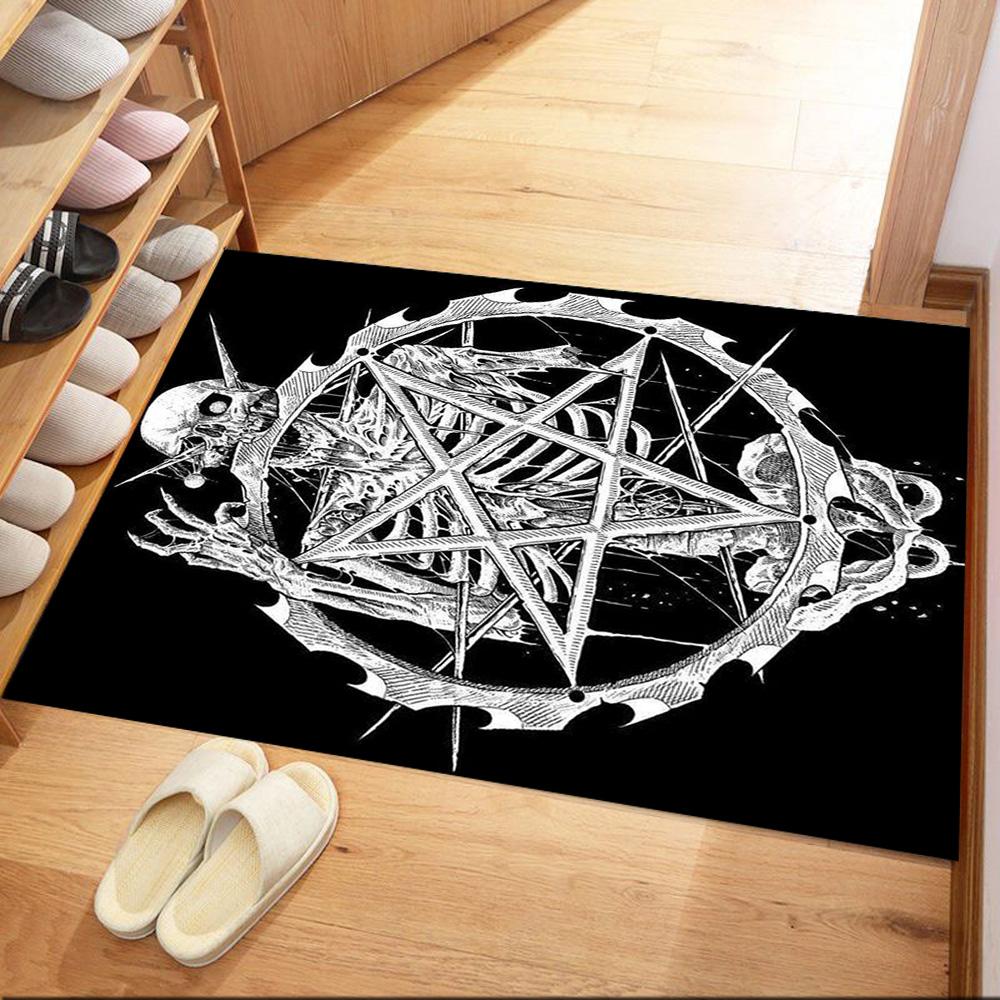 Satanic Symbolism Artwork Floor Mats for Living Room, Bedroom and Room Decoration Are Suitable for Gifts.