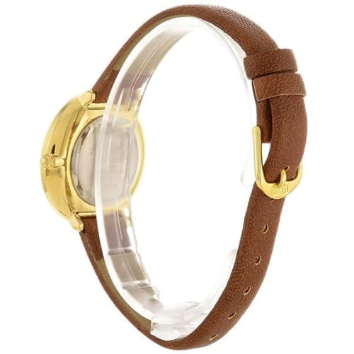 Citizen Q&Q Watch, Analog, Waterproof, Synthetic Leather Band, Overseas Model, QC35J111, Brown
