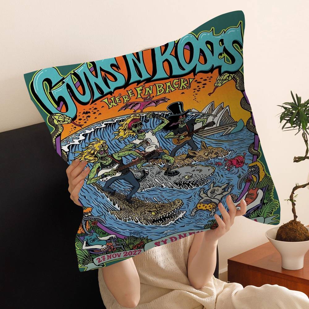 Band G-Guns N-N' R-Roses-S Pillow Cover Sofa Cushion Cover Home Room Decoration Children Gift