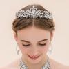 Shimmering Crystal Tiara Crown Princess Wedding Headpiece Gold Rhinestone Baroque Headband for Proms and Birthday