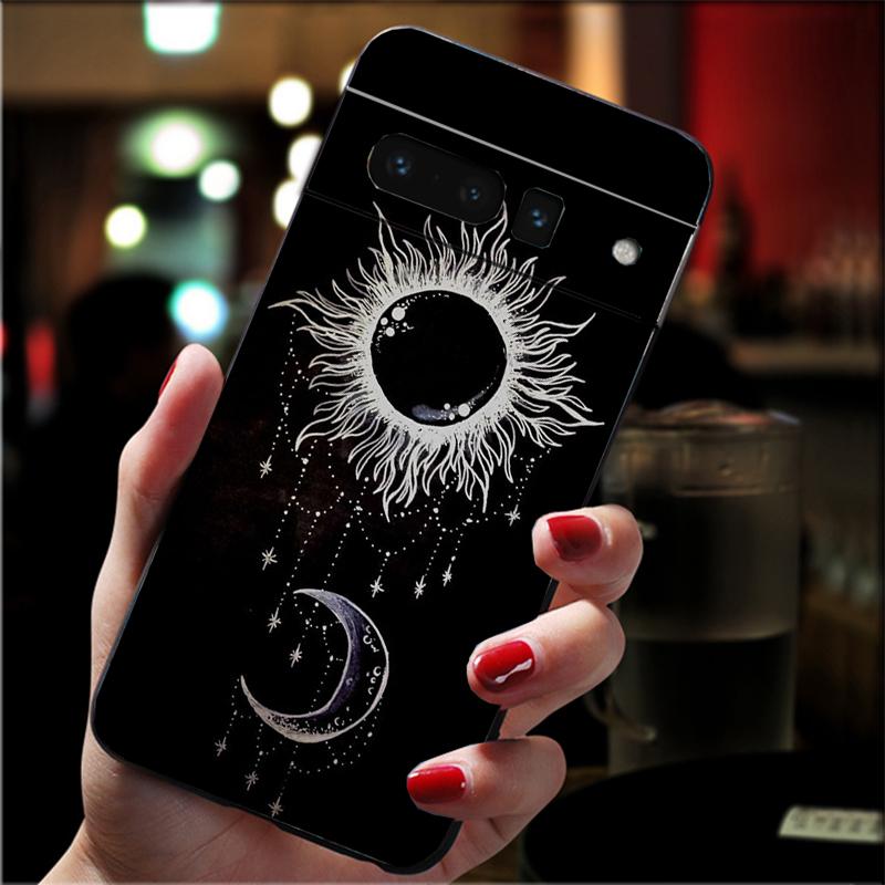 Phone Case For Google Pixel 10 Pro XL 9 Pro XL 9A 8 7 6 Pro Pixel 8A 7A 6A Pixel 8 7 6 5 Witches moon Tarot Mystery Totem