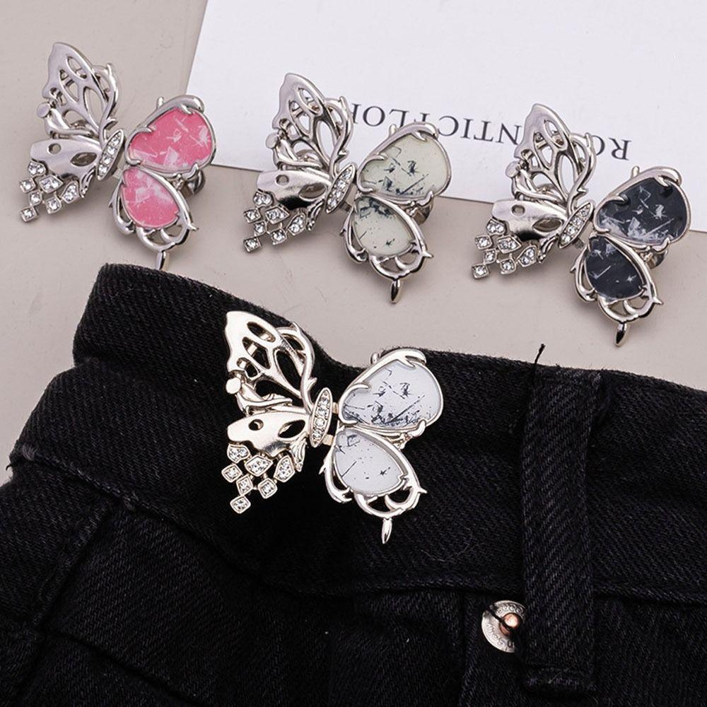 Alloy Waist Reducer Clip Rhinestones Decor Jean Skirt Waist Clip  Jeans Skirt Fit