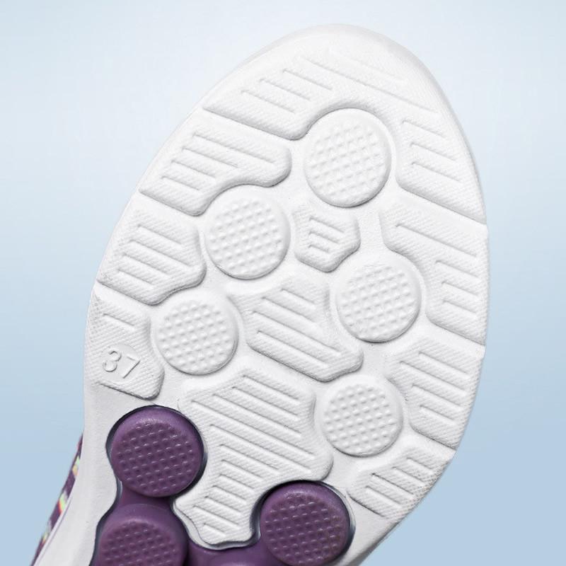 Summer Sneakers Women Shoes Kintting Woven Mom Relax Loafers Walking Flats Tenis Chaussure Femme