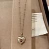 Coffee Gold Star Sugar Cube Bead Necklace, French Style Layered Chain