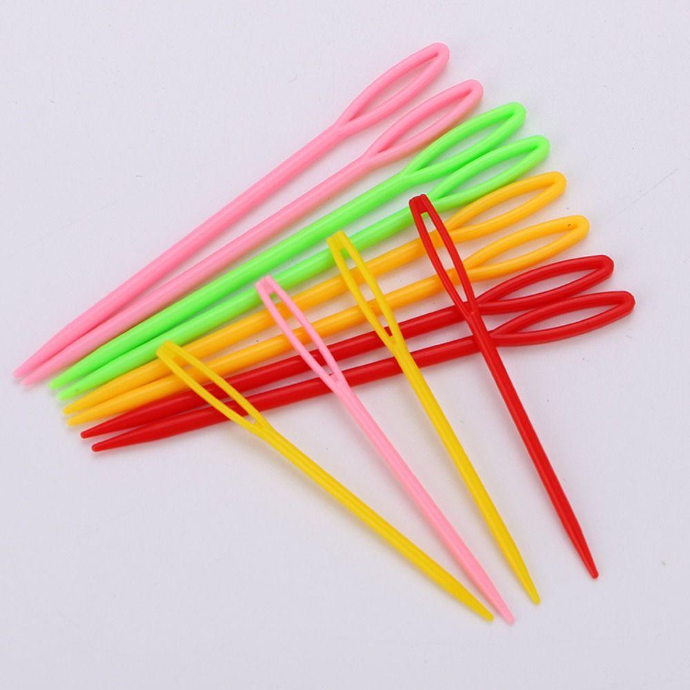 7/9cm ABS Knitting Needles Plastic DIY Crochet Hooks Sewing Needle Tool  Kids DIY Toys