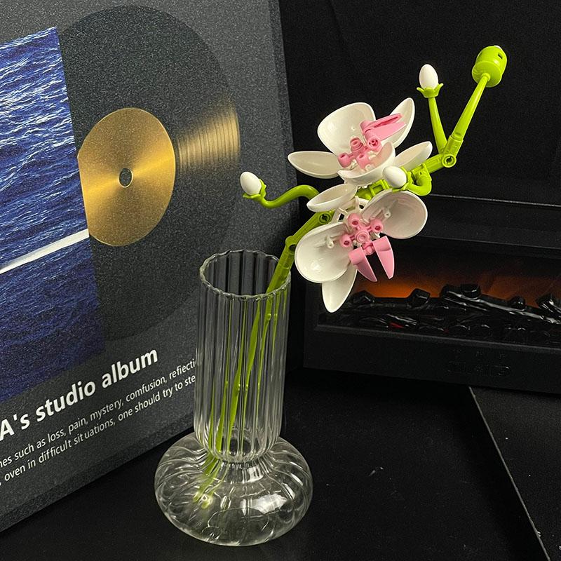 Moc Eternal Flowers Rose Bouquet Building Block Model Kit Ornament Assembly Creative Diy Educational Adults Toy Brick Home Decor
