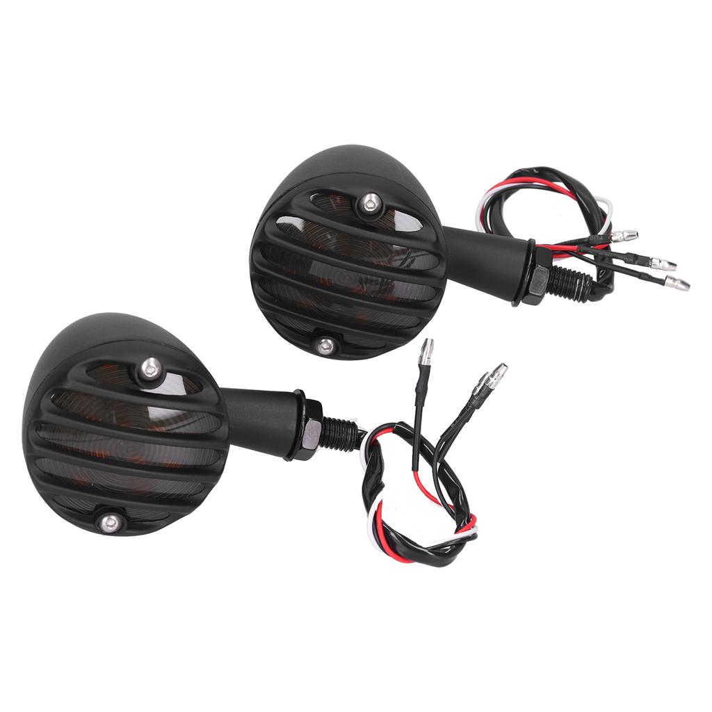 Pair of 12V Motorcycle Turn Signal Indicator Light Bright Universal for Retro Motorbike Waterproof