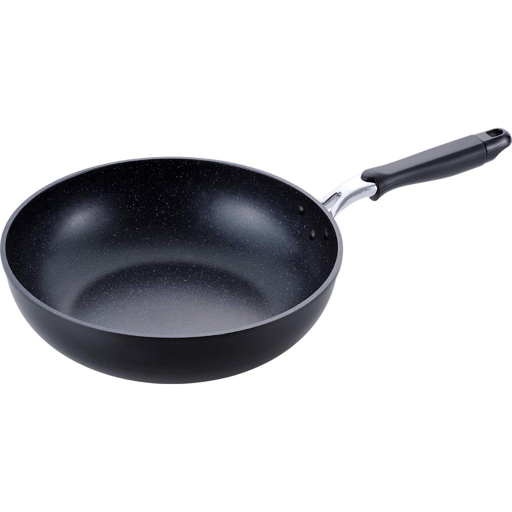 Wahei Freiz Deep Frying Pan, 30cm, Large Capacity, Great for Simmered Dishes and Fried Rice, Back Print, Gas Stove Only