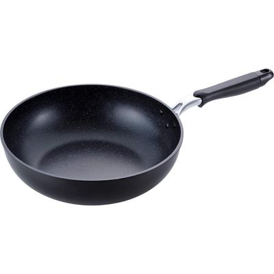 Deep Frying Pan, 30cm, Large Capacity, Great for Simmered Dishes and Fried Rice, Back Print, Gas Stove Only