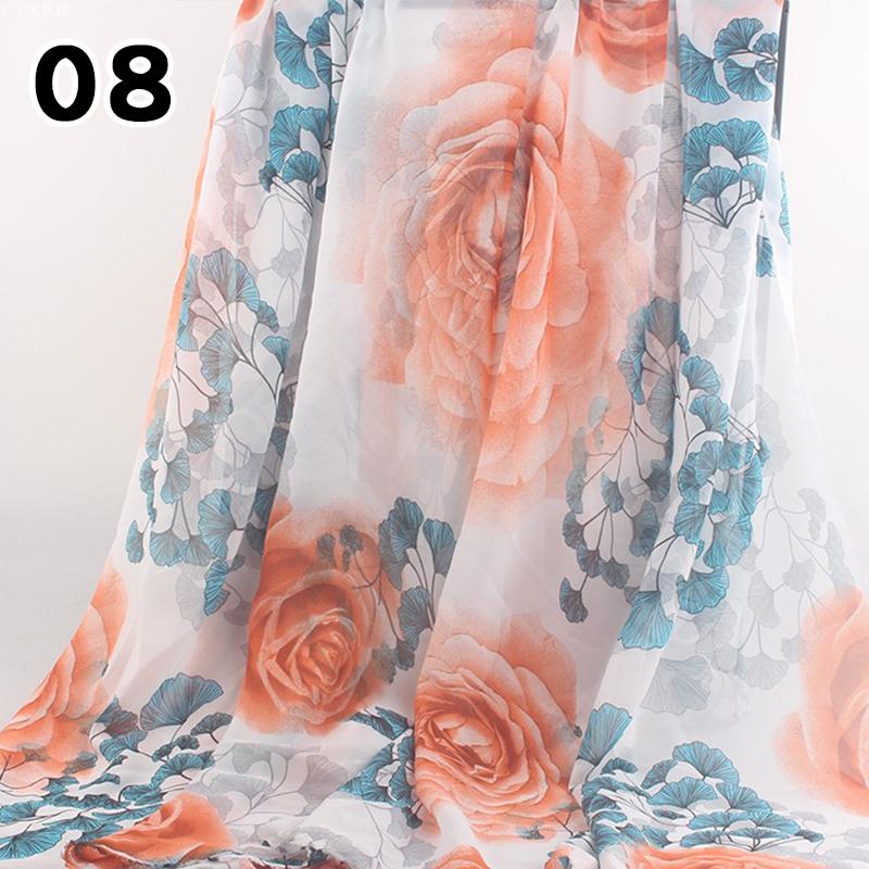 1M 75D Retro Flower Chiffon Fabric Breathable Thin And Light Draped Fairy Designer Fabric For Diy Sewing Summer Dress Shirts