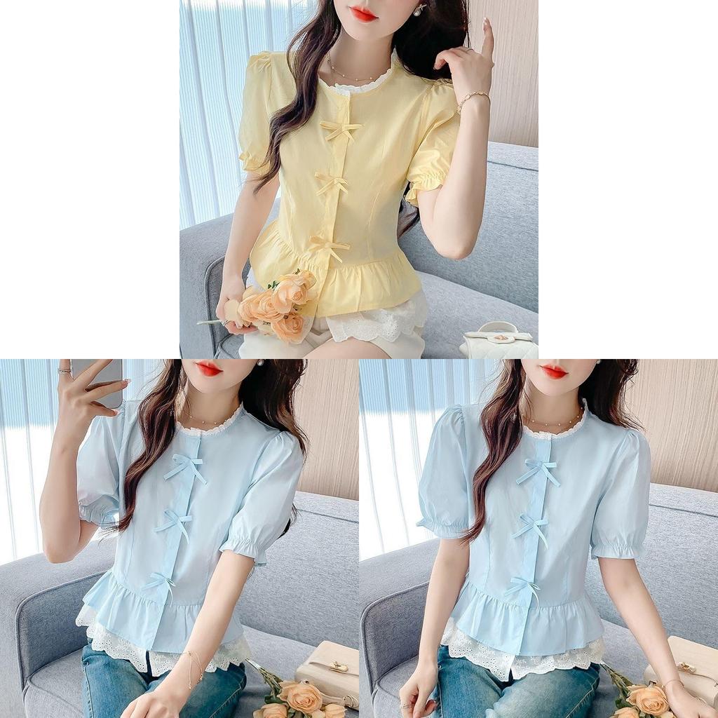 Soft Satin Butterfly Bow Blouse With 3d Pattern For Women Spring 2025