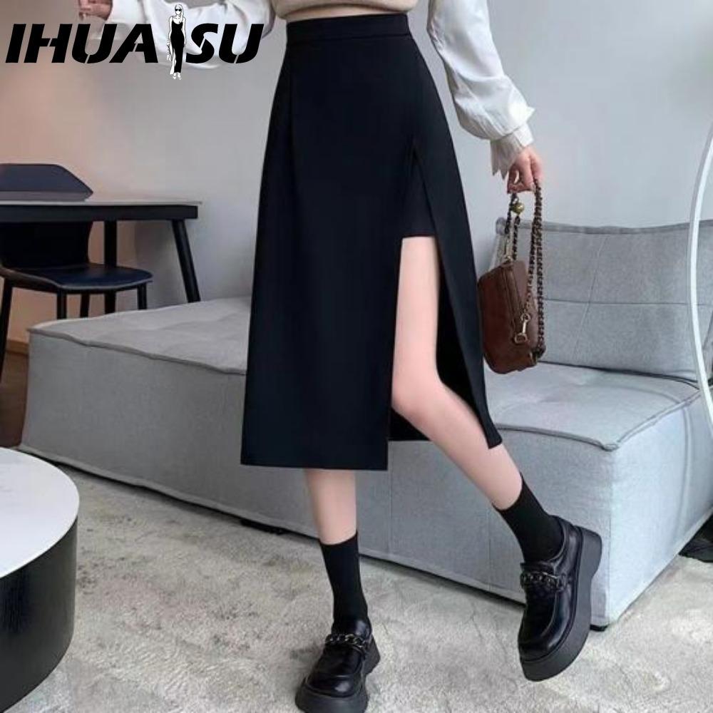 

IHUASU Женская Модная Повседневная Летняя Весенняя Юбка XXXXXL чёрный