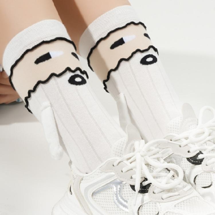 Magnetic Holding Hands Socks Novelties Funny Couples Socks Halloween Christmas Socks for Women Men Lovely Friends Socks