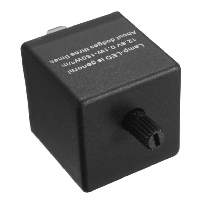 2X 12V 3 Pin LED Adjustable Car Flasher Flash Relay For Turn Signal Light Indicator