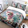 Magical Unicorn Decor Set Multiple Sizes Kid's And Adults' Bedroom Exquisite 3PC Bedding Set, Gift