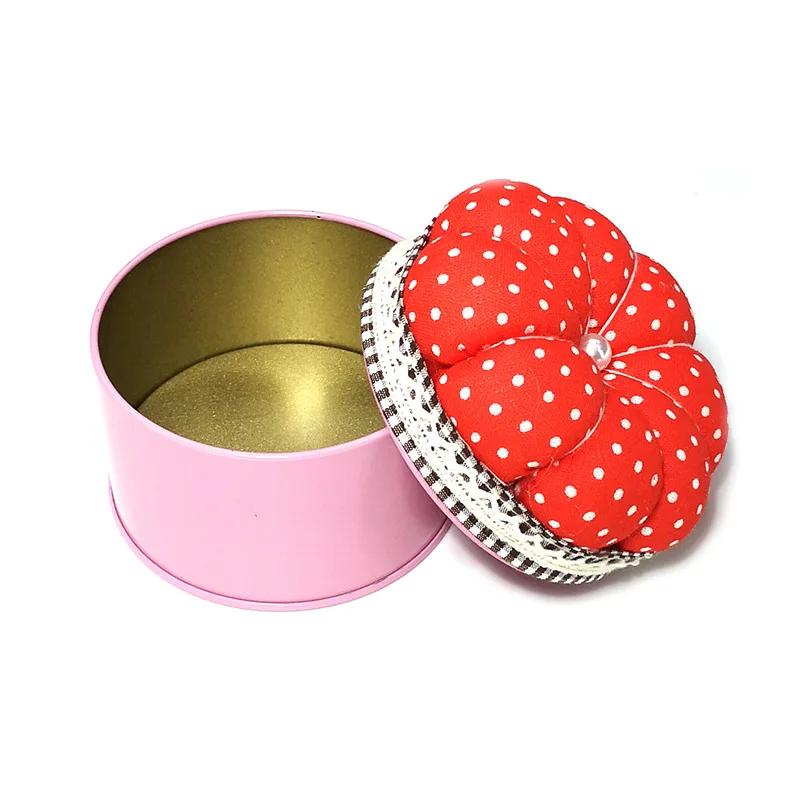 Pumpkin Shap Sewing Pin Cushion Needlework Craft Sewing Pin Storage Box Button Storage Handcraft Needle Holder