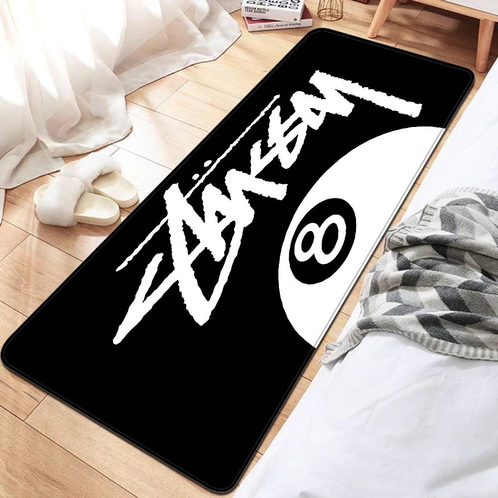 

Black And White No Ball Door Mat Washable Non-Slip Living Room Sofa Chairs Area Mat Kitchen Doormat Area Rug 40x60cm