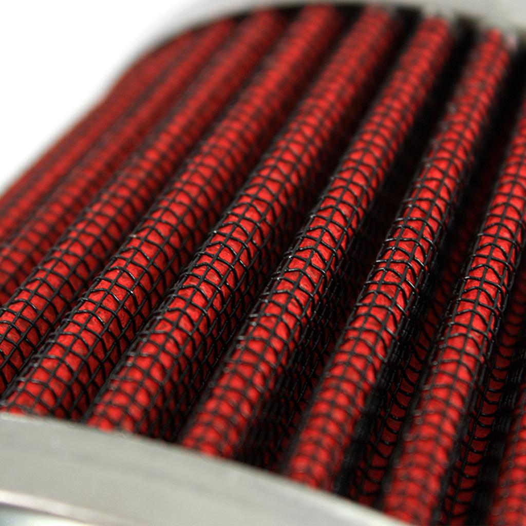 3.0inch Cold Air Intake Filter Red Universal Washable Reusable for Sport Racing Car Engine Intake Pipe 76mm High Flow Air Filter