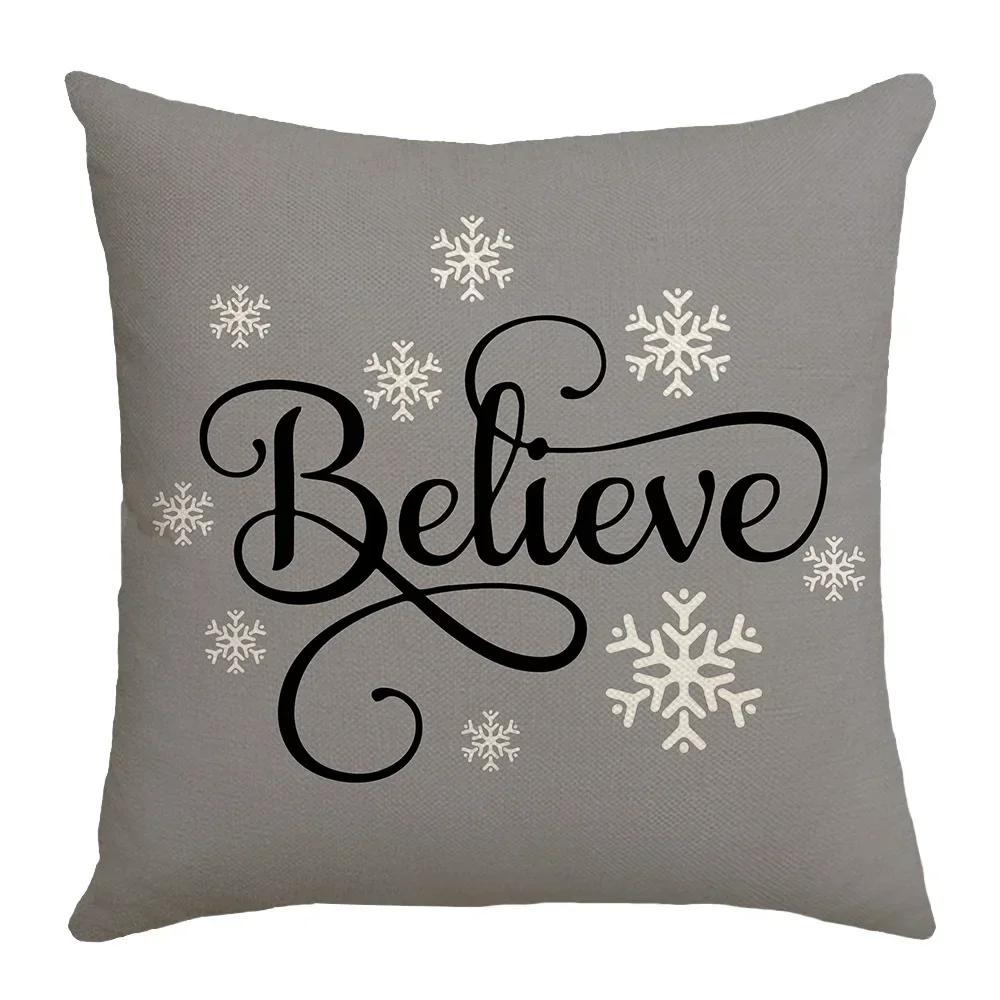 Christmas Decor Pillowcase 35/40/45Cm Holiday Farmhouse Home Decorative Cushion Cover Cute Dwarfs Reindeer 3D Print Pillow Cover