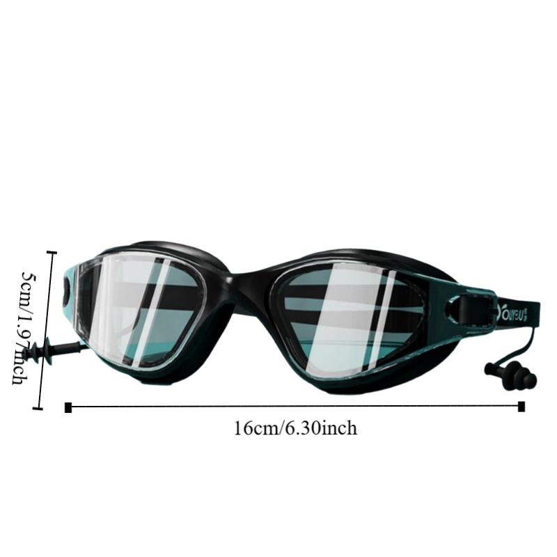 Anti-fog Adult Swimming Goggles Set with Nose Clip with Ear Plugs Silicone Swim Cap Soft Ultralight Diving Eyewear Summer2