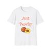 Just Peachy Cool lustiges Zitat Pfirsich Frucht Weißes T-Shirt Geschenk Tee