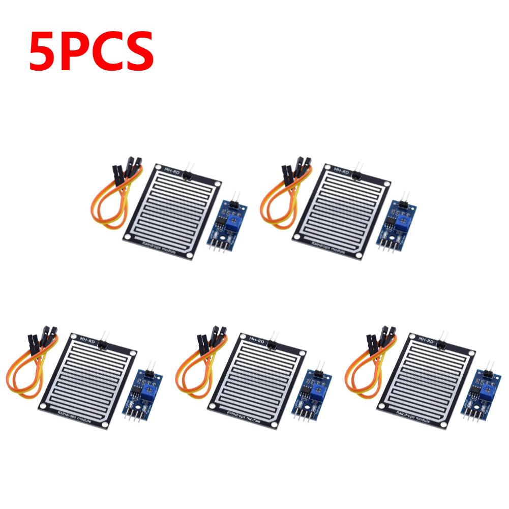 Rain Drops Detection Moisture Monitor Sensor 3.3V-5V Monitor Weather Sensor Relay Board High Sensitivity for Arduino Robot Kit