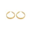 Fashionable Real Gold Electroplated Circle Earrings for Women's Simple Twisted Earrings Temperament High-end and Versatile Earrings