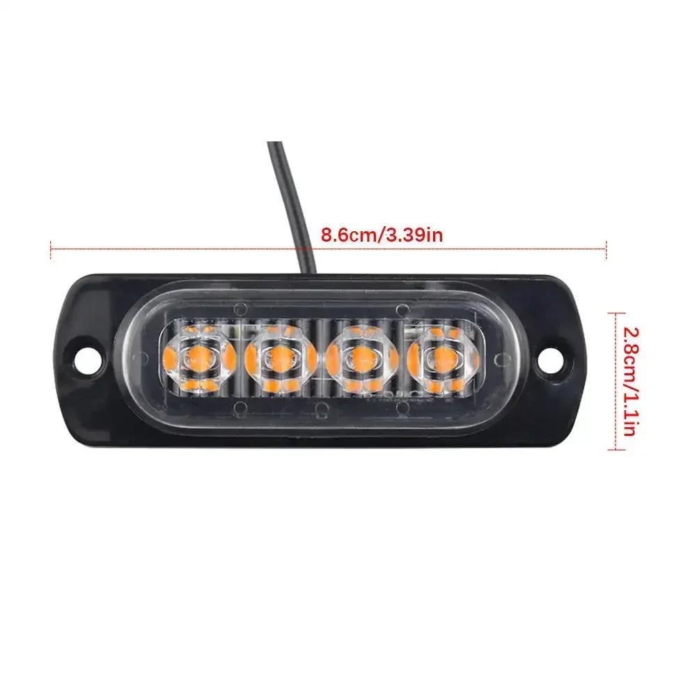Lampa de avertizare LED ieftină Bară luminoasă de grilă Camion Mașină Lampă girofar Chihlimbar Semnalizare rutieră 12V - 24V lumină LED auto