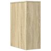 Narrow Bathroom Cabinet with Casters Sonoma Oak Wood Based Material