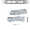 Wrist Length Bridal Gloves Delicate Pattern Embroidery Breathable Mesh Fabric Evening Functions
