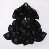 Chiffon Long Scarf Double Heart Rhinestone Ethnic Headscarf For Women