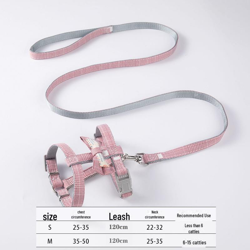 Denim Wear-Resistant Dog Leash & Harness for Small Dogs and Cats