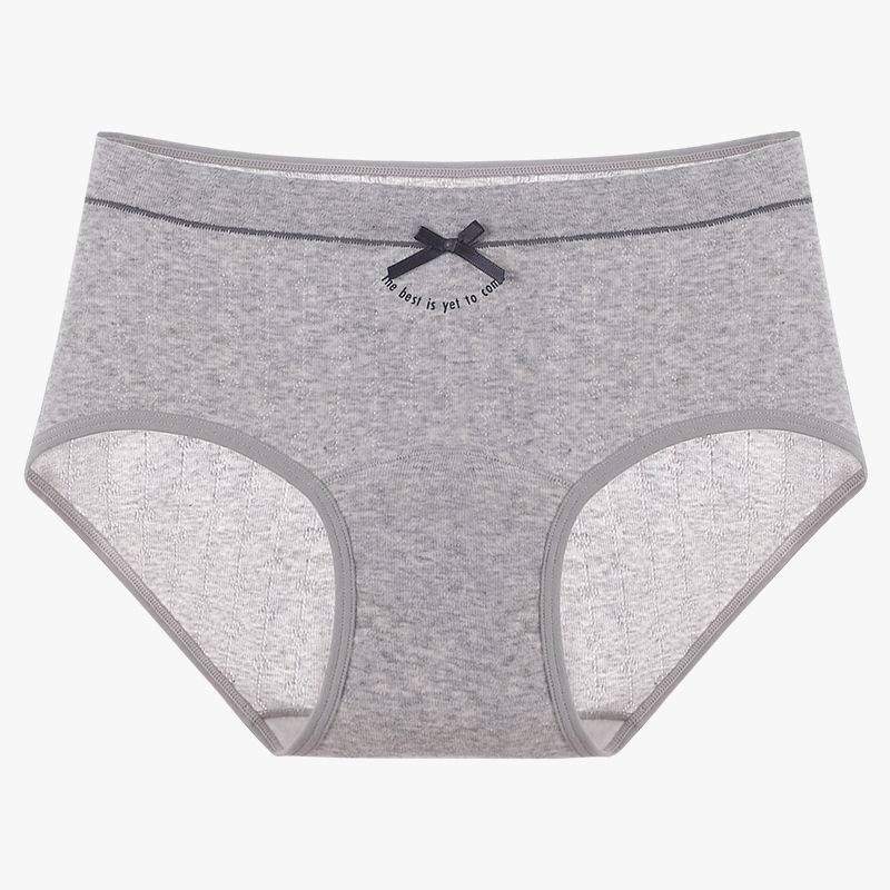 Girl Spring and Autumn Sweet Jacquard 10A Antibacterial Breathable Middle Waist Triangle Briefs
