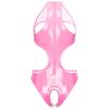 Women Sexy Lingerie Cutout Latex Open Cup Catsuit Nightclub Stage Pole Dancing Costume Bodycon Jumpsuit Performance
