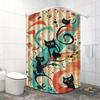 Playful Cats Shower Curtain: Embrace the Vibrant Art Design, Soft Fabric, and Whimsical Vibes for Your Fun Bathroom