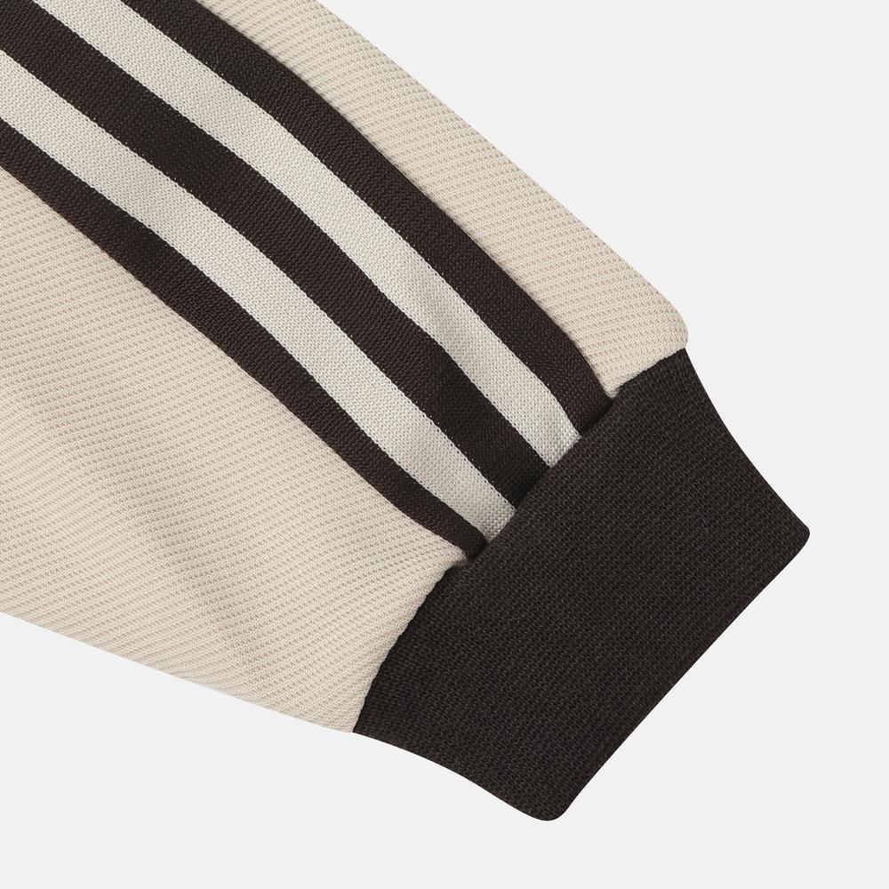 adidas Striped Stand Collar Zip Long Sleeve Jacket Kids Jackets KU9513