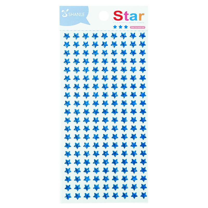 Color Little Star Sticker Red Love Crystal Three-dimensional Children's Reward Sticker Kindergarten Baby Puzzle Handmade
