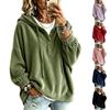 Women's Relaxed Fit Corduroy Half-Button Casual Top