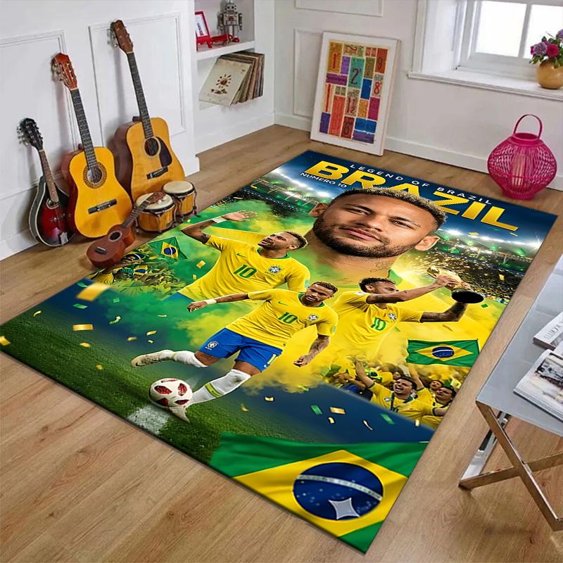 1pc Neymar Design Printed Area Rug Carpet for Bedroom Living Room Home Decor Rugs Mat Non Slip Mat Rug for Bedside