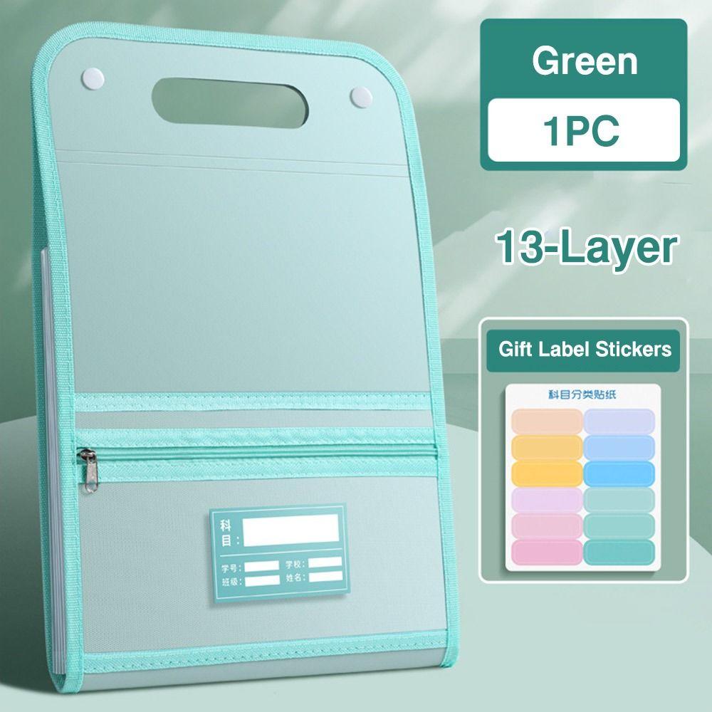 13 Pockets Organ Bag Waterproof Document Bag Creative Envelope Folder School Office