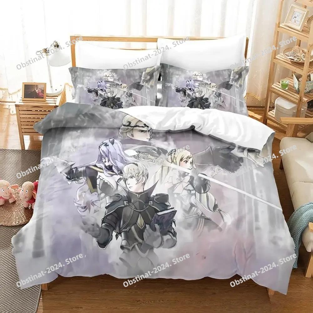 Game Fire Emblem Engage Bedding Set Printed Bed Set Duvet Cover Sheet Pillowcase Bed Soft Quilt Cover Full Queen King Size